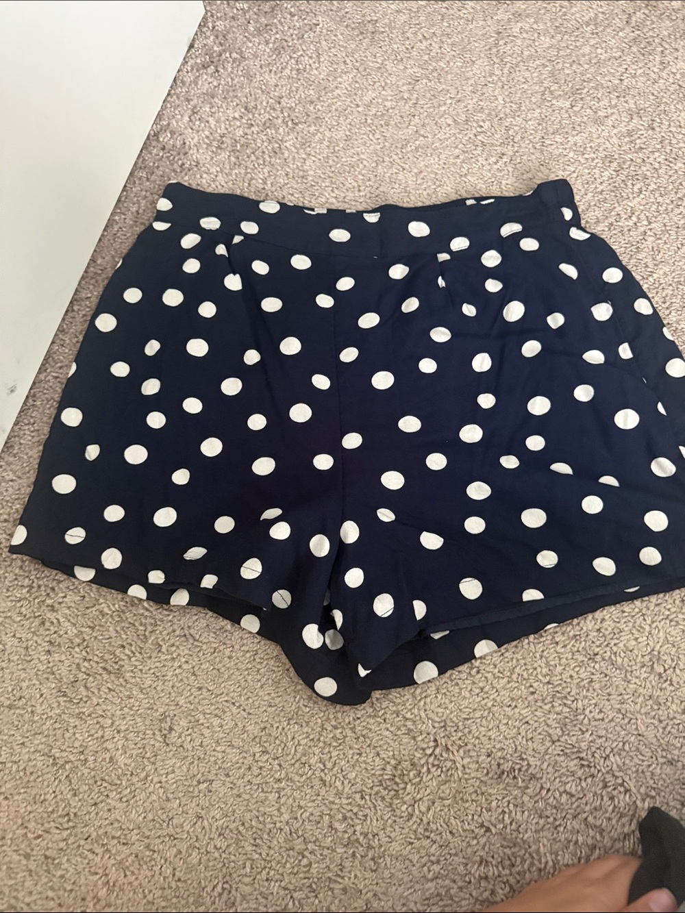 Abercrombie & Fitch Navy Blue Polka Dot Shorts